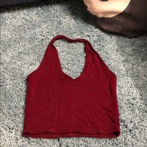 Brandy Melville Maroon Halter Top